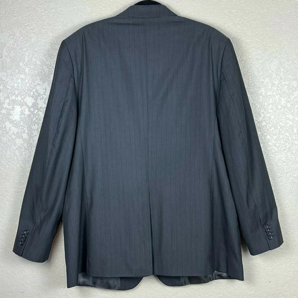 Banana Republic Suit Jacket Men's Sz 46R Three-Button Notch Lapel Pinstripe Gray - Picture 3 of 9